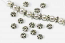 Zwischenperlen, Ø 4 mm, Metall, 50 Stück